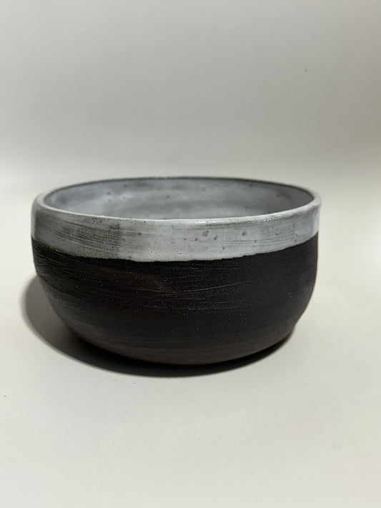 Deep Brown and White App Bowl