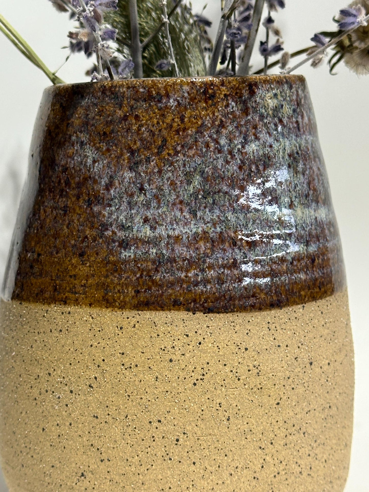 Earth Tone Speckle Vase