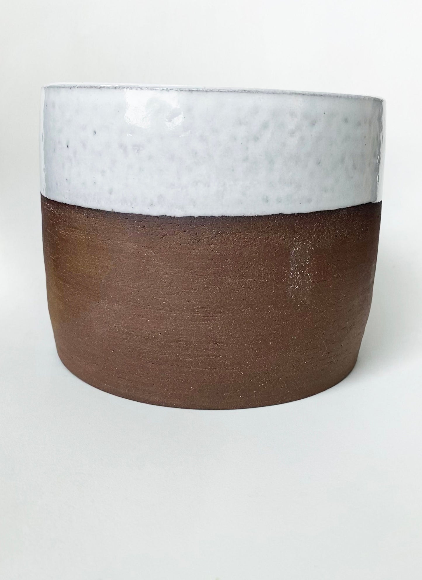 Large Brown & White Planter