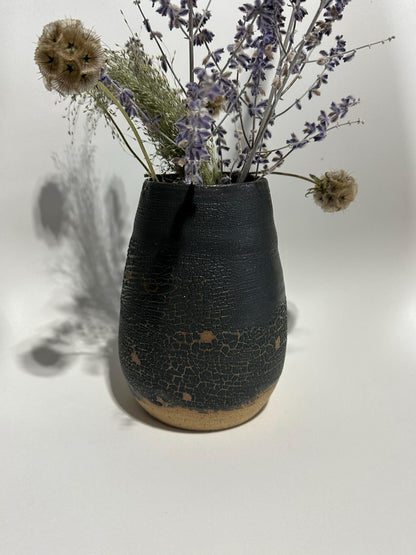 Black Crackle Glaze Vase