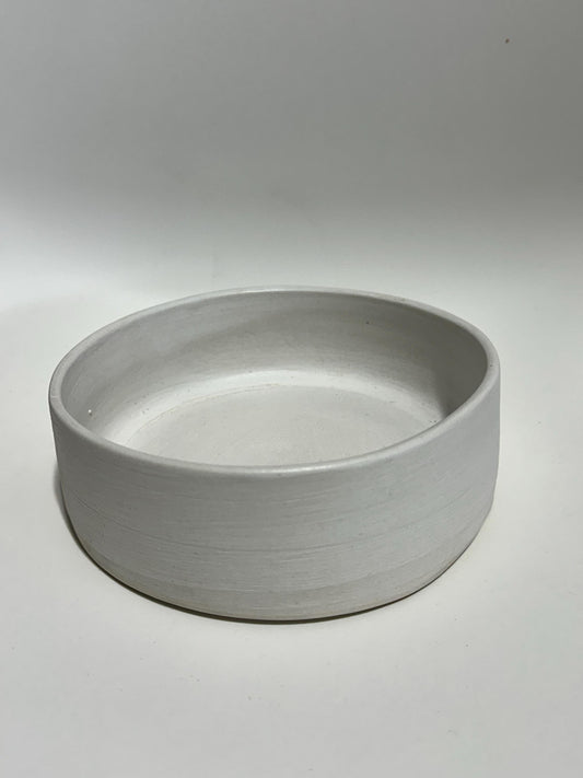 White Pet Bowl