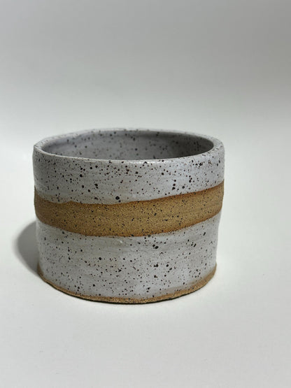 Handmade Speckle White Stripe Planter