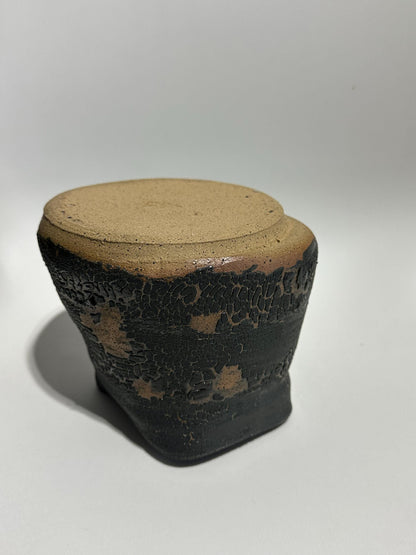 Black Crackle Melt Planter