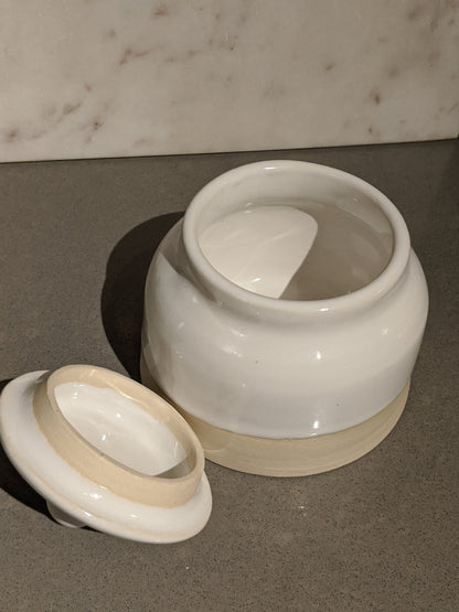 White Jar with Lid