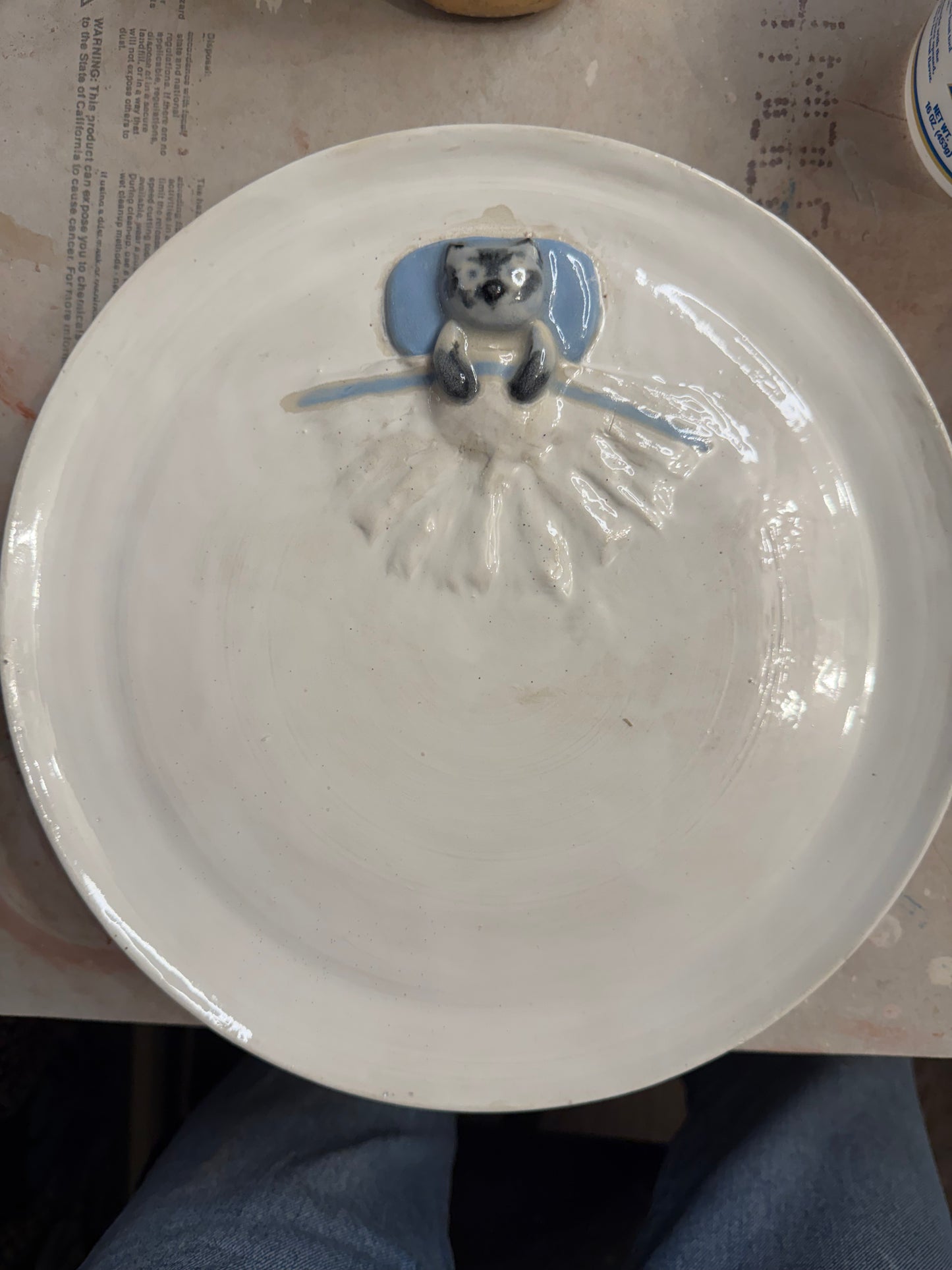 Custom order: Sleeping Cat Plate