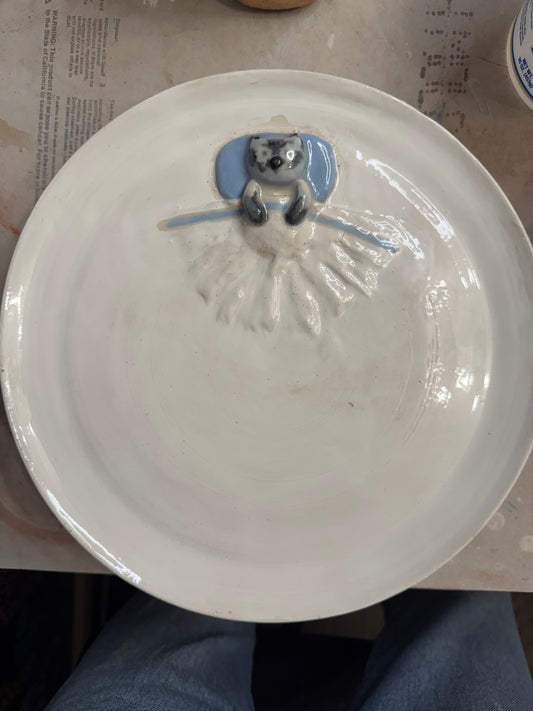 Custom order: Sleeping Cat Plate