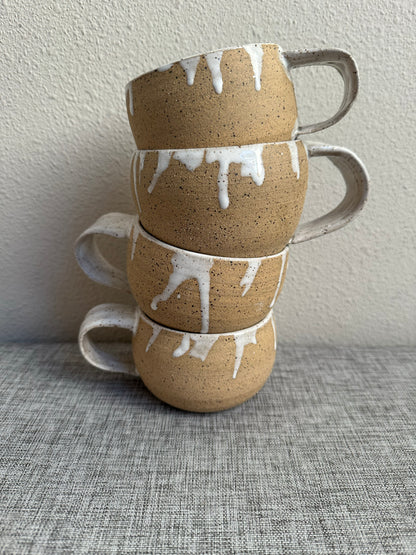 White Drippy Mugs