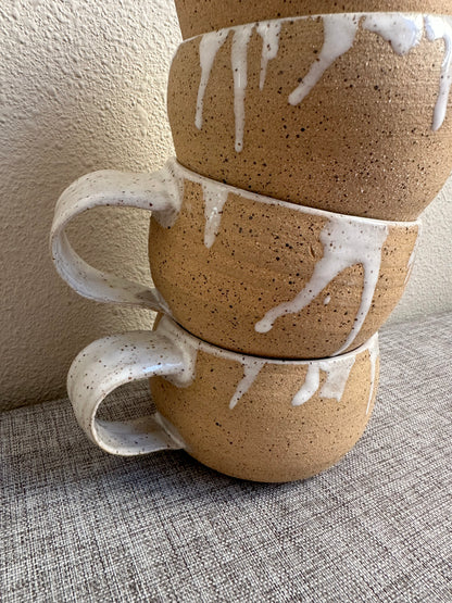 White Drippy Mugs