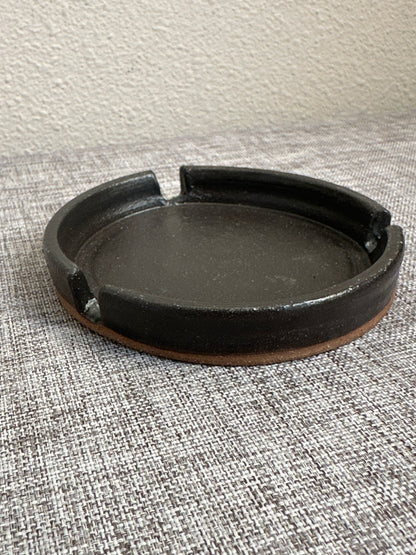 Matte Black Ceramic Ash Tray