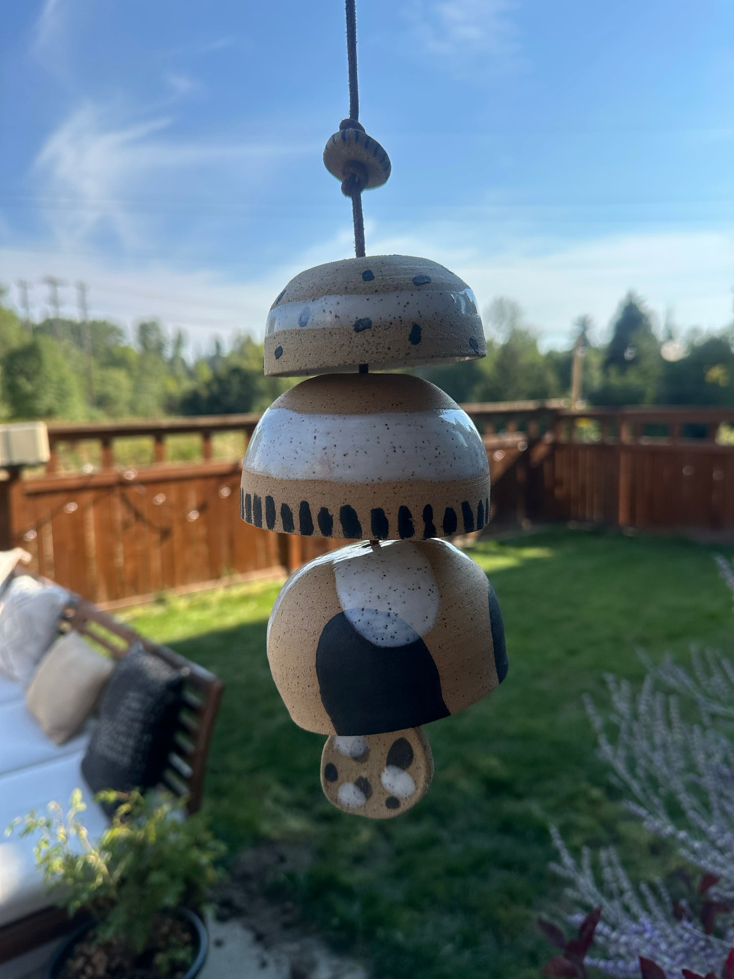 Speckled Ceramic Windchime Mobile