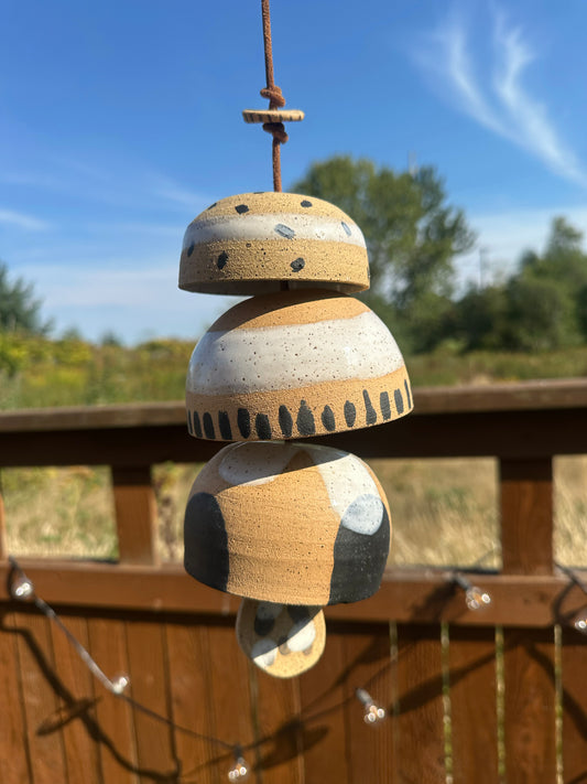 Speckled Ceramic Windchime Mobile