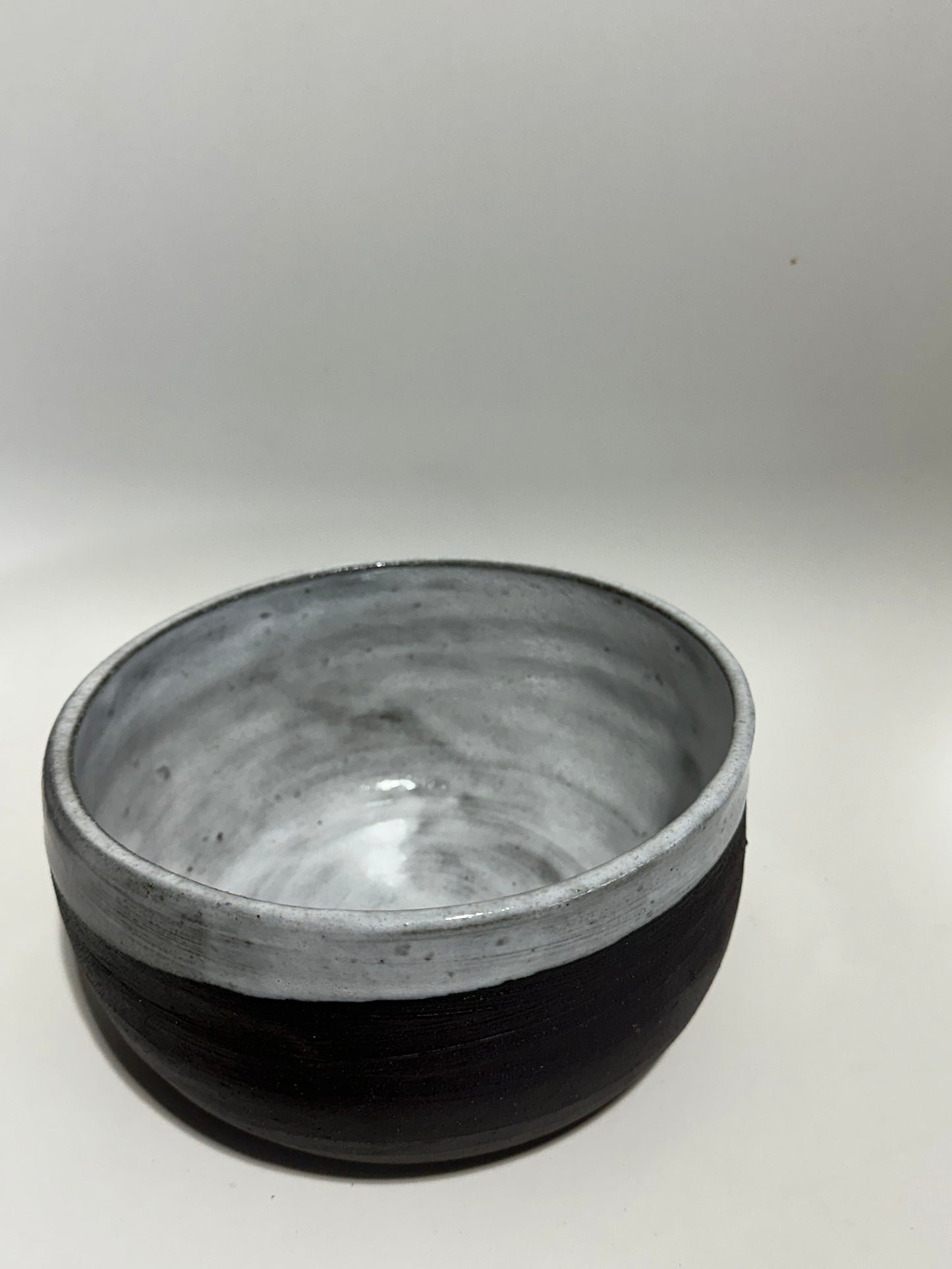 Deep Brown and White App Bowl