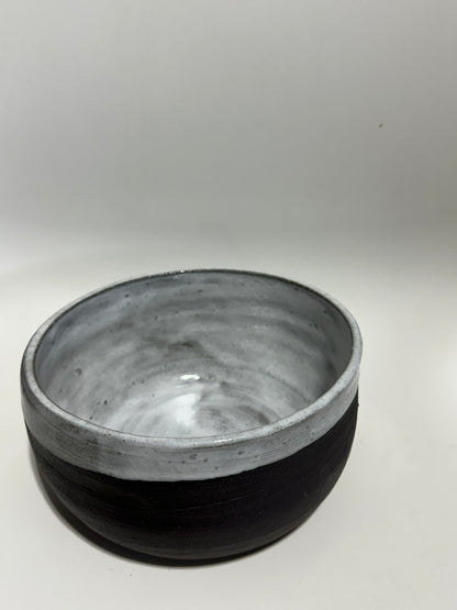 Deep Brown and White App Bowl