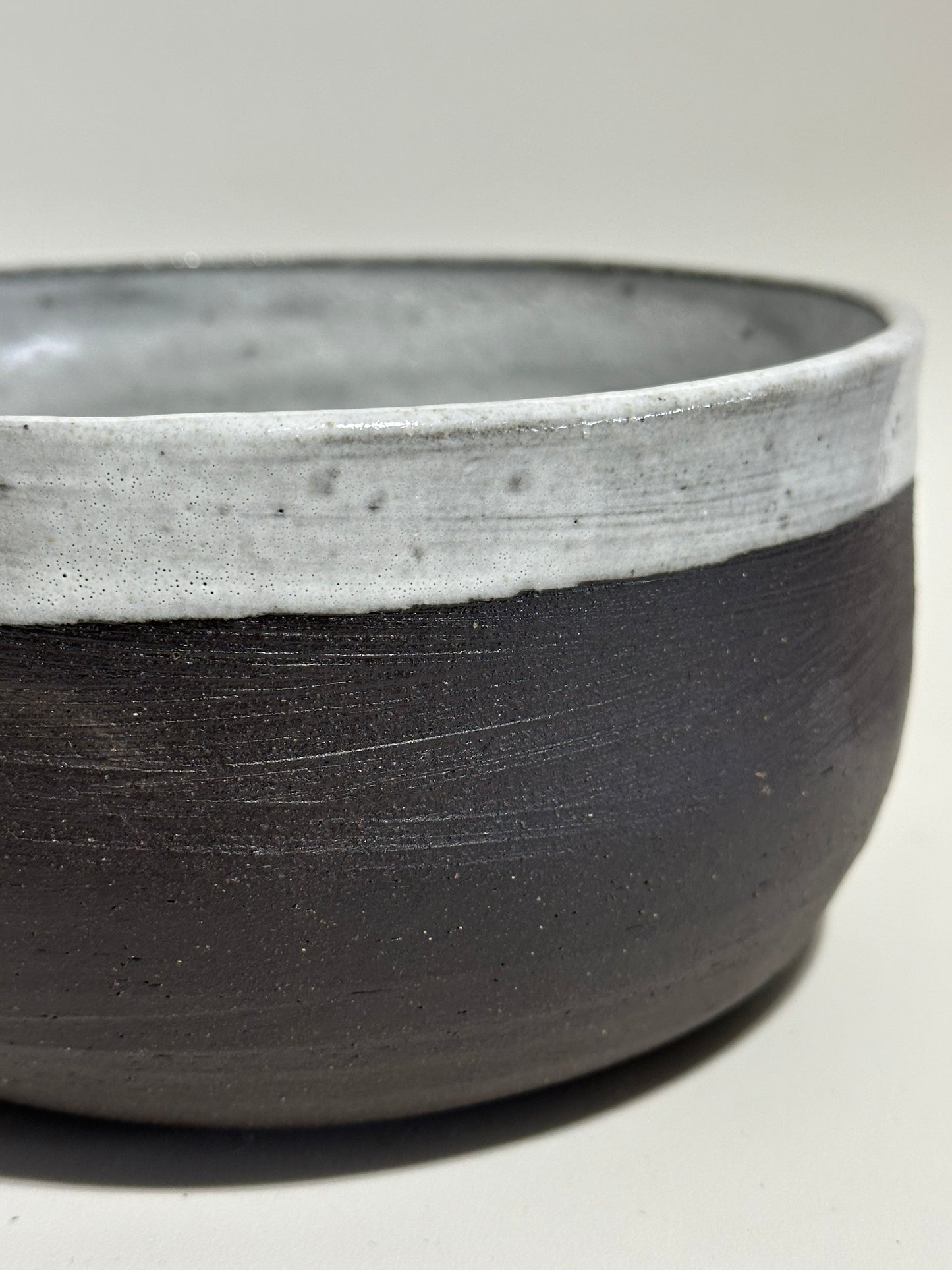 Deep Brown and White App Bowl