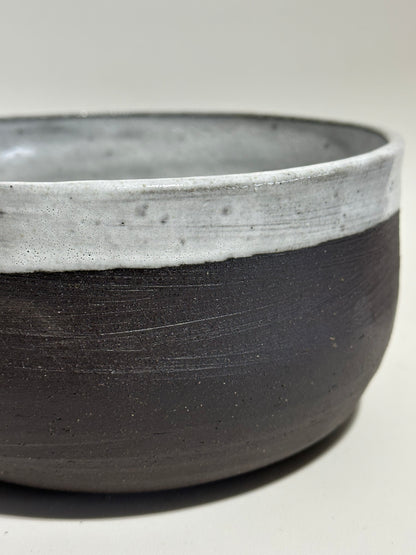 Deep Brown and White App Bowl