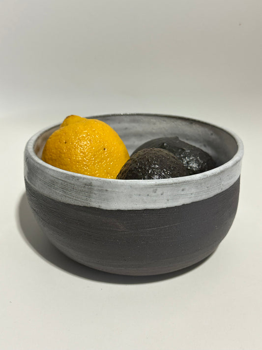 Deep Brown and White App Bowl