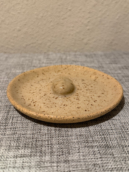 Creepy Face Speckle Tan Jewelry Dish