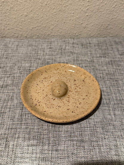Creepy Face Speckle Tan Jewelry Dish