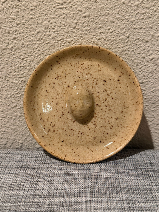Creepy Face Speckle Tan Jewelry Dish