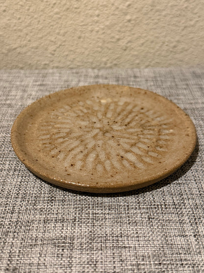 Textured Speckle Tan Jewelry Dish