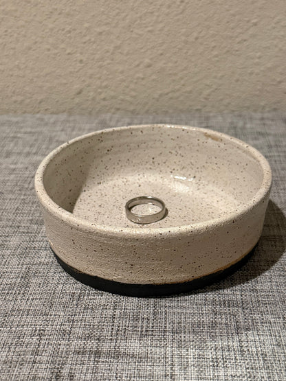 Speckle White and Black Catch-all Dish