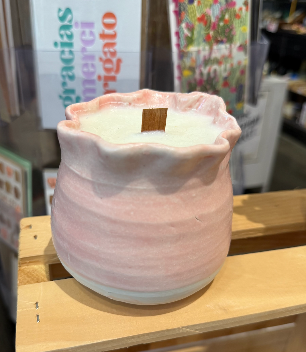 Pink Ruffle Soy Wax Candle