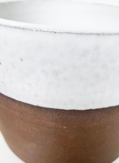 Large Brown & White Planter