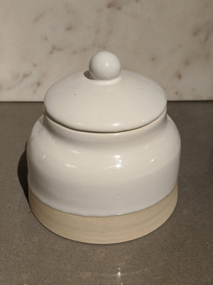 White Jar with Lid
