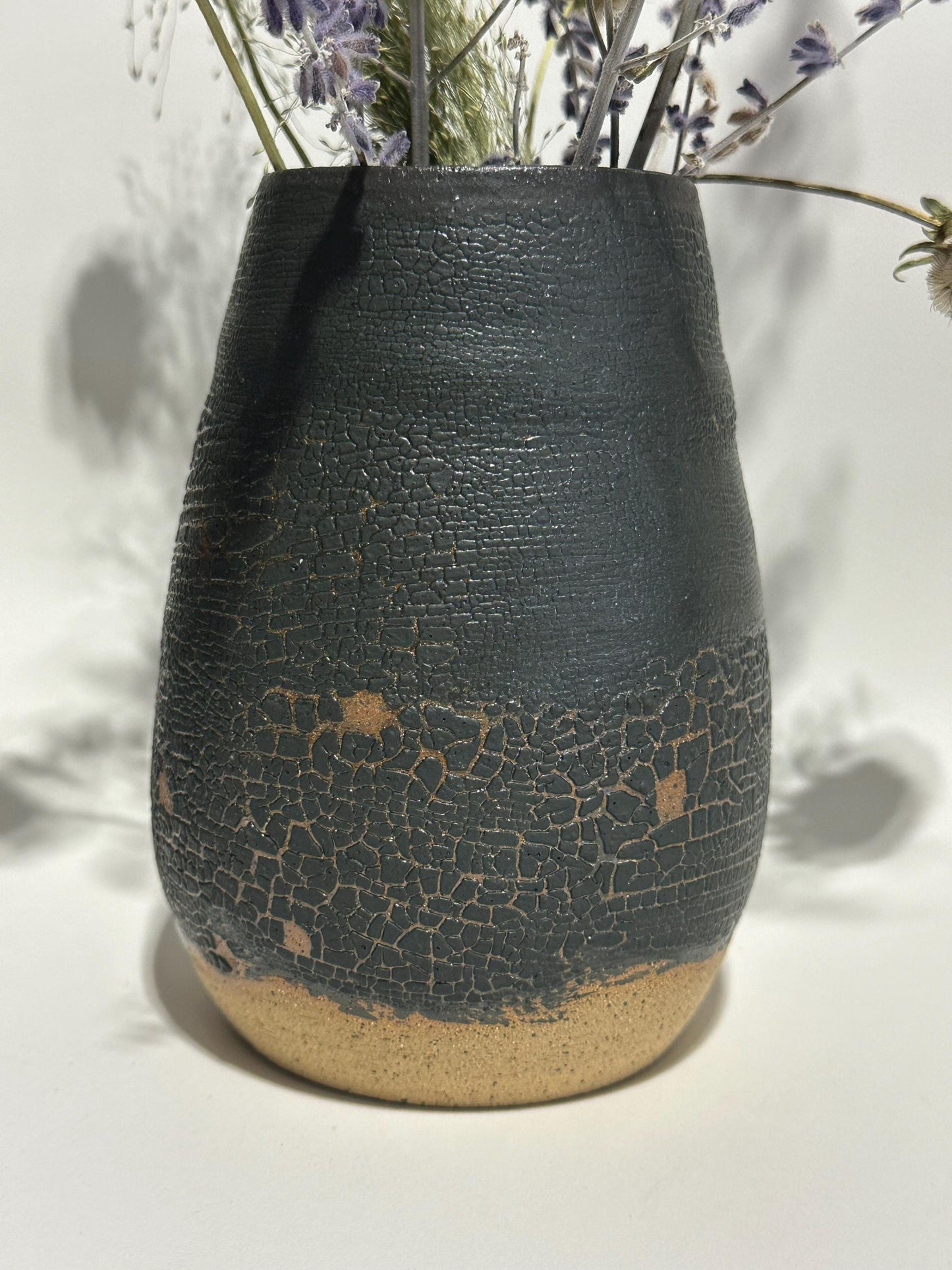 Black Crackle Glaze Vase