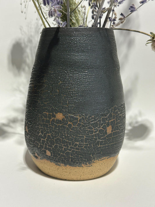 Black Crackle Glaze Vase